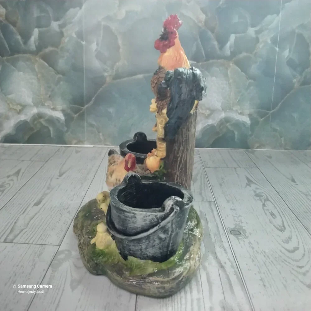 Vintage Country Mis-Century Modern Farmhouse Hen & Rooster Salt & Pepper Holder